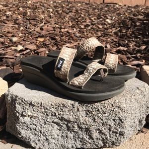 Teva wedge sandals, size 5. Like new condition
